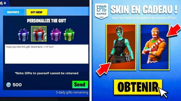 Comment offrir des skin sur Fortnite ?