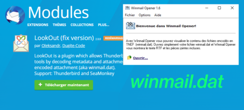 Comment ouvrir une pièce jointe au format winmail dat ?