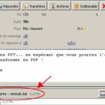 Comment ouvrir une pièce jointe winmail dat ?