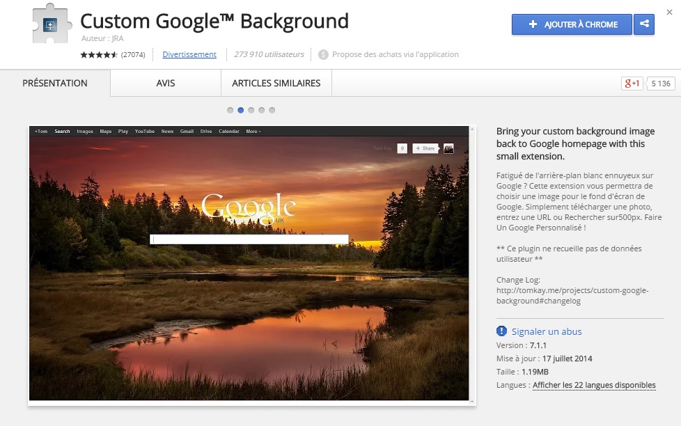 Comment personnaliser la page d'accueil Google ?