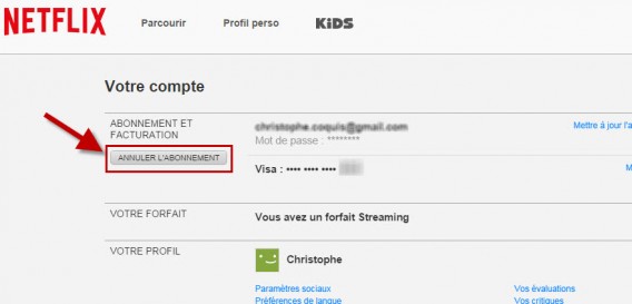 Comment quitter un compte Netflix ?