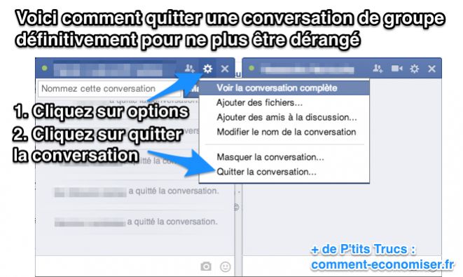 Comment quitter un groupe de conversation sur Facebook ?