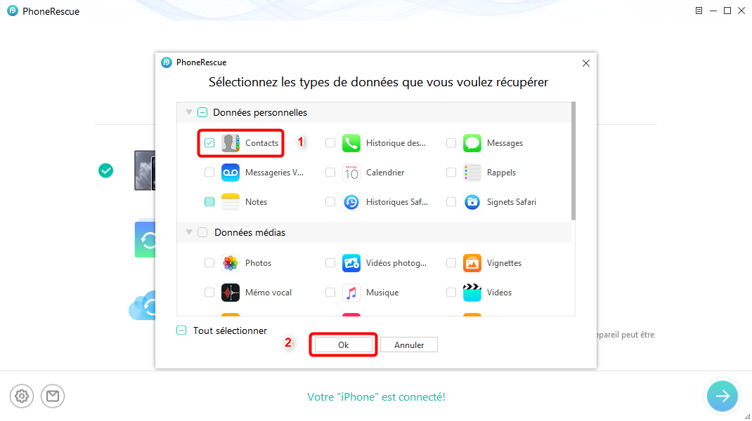 Comment récupérer les contacts supprimés ?