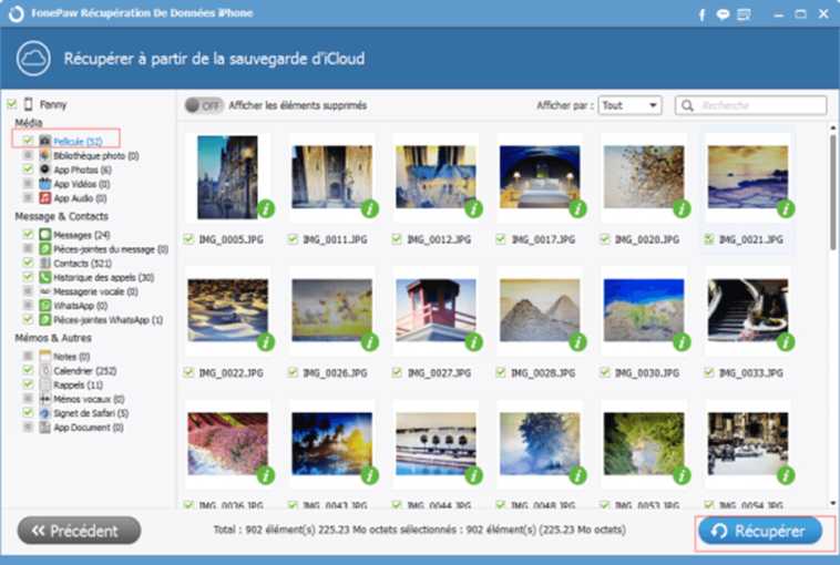 Comment recuperer les photos sur le cloud ?