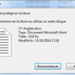 Comment retirer la protection en écriture d'un disque dur ?