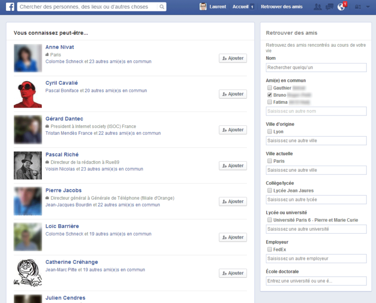 Comment retrouver des amis sur Facebook ?