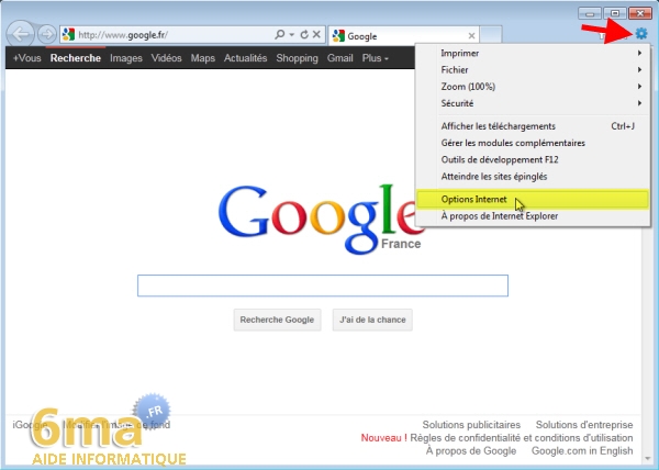 Comment retrouver la page d'accueil Google ?