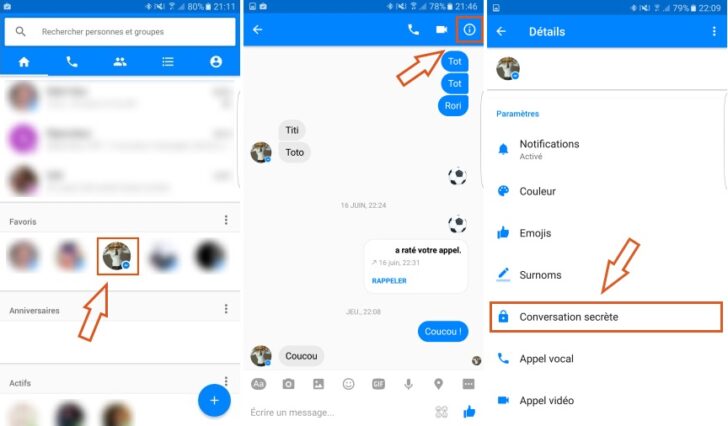 comment retrouver une discussion archivée sur messenger