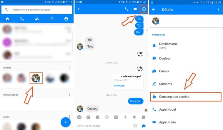 Comment retrouver une discussion secrète sur Messenger ?