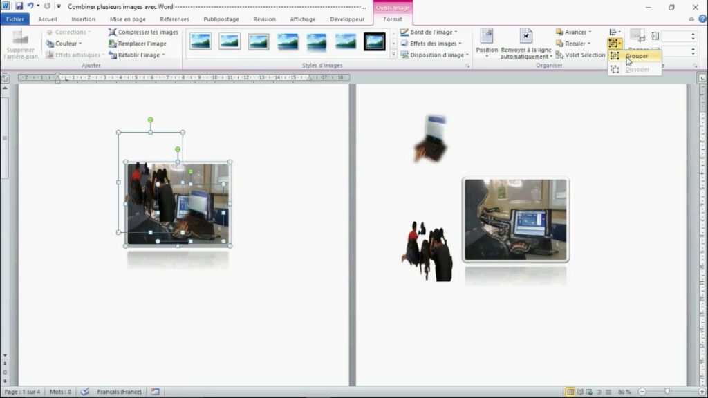 comment superposer une image sur une autre word