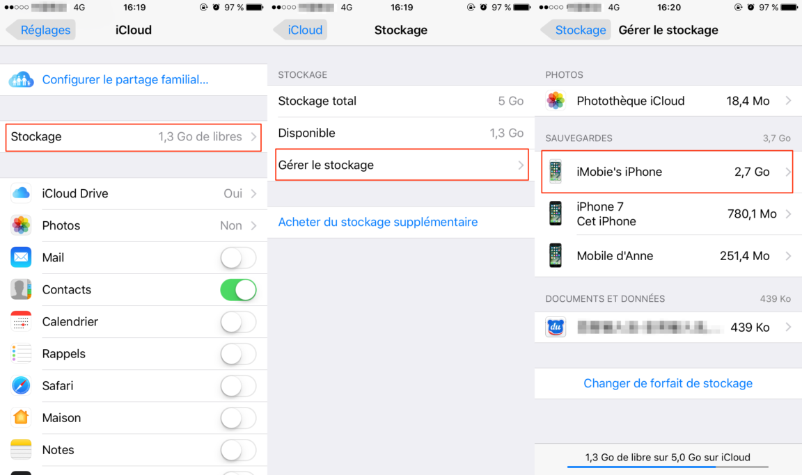 Comment supprimer des photos dans iCloud ?