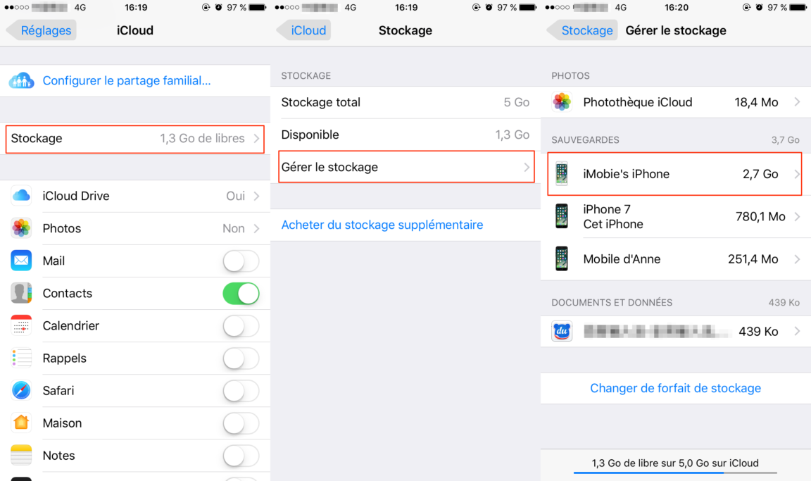 Comment supprimer iCloud payant ?