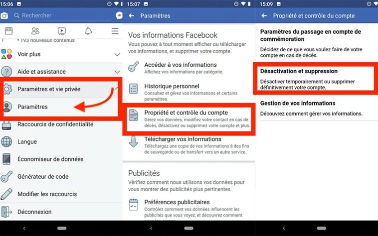 Comment supprimer un compte Facebook sur telephone iPhone ?