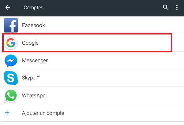 Comment supprimer un compte Google d'un appareil ?