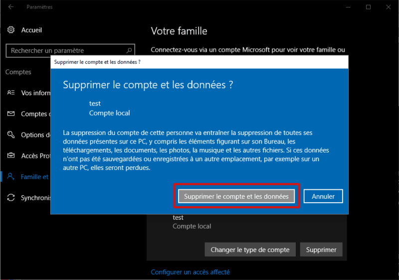 Comment supprimer un compte administrateur sur Window 10 ?