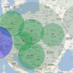 Comment tracer un cercle de 1 km sur une carte ?