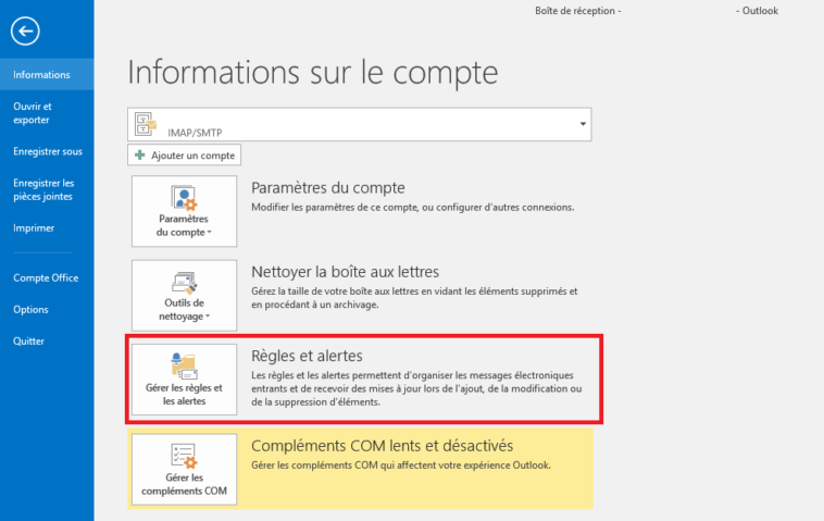 Comment transférer tous ses mails Outlook vers une autre boite mail ?