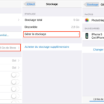 Comment voir le stockage iCloud ?