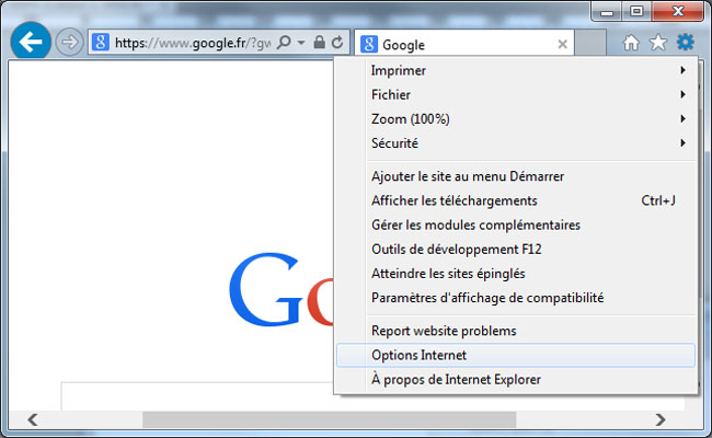 Où trouver Internet Explorer sous Windows 7 ?
