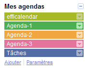 Où trouver l'agenda Google ?