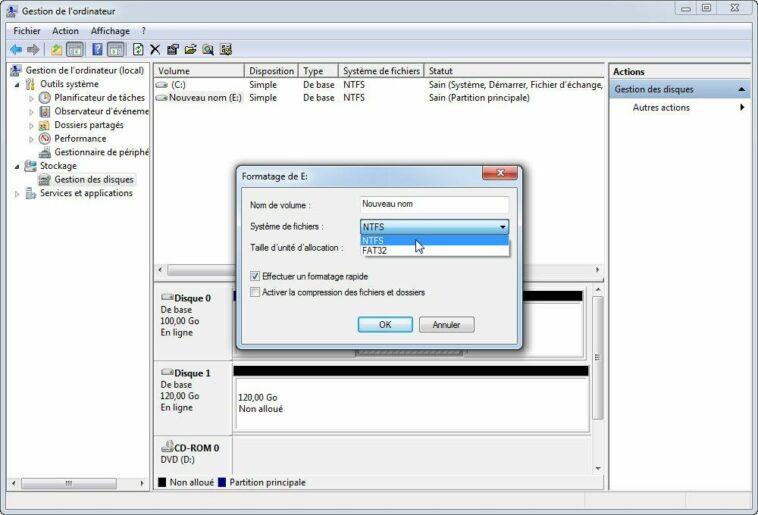 Pourquoi formater en NTFS ?