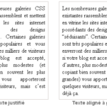 Pourquoi justifier le texte ?