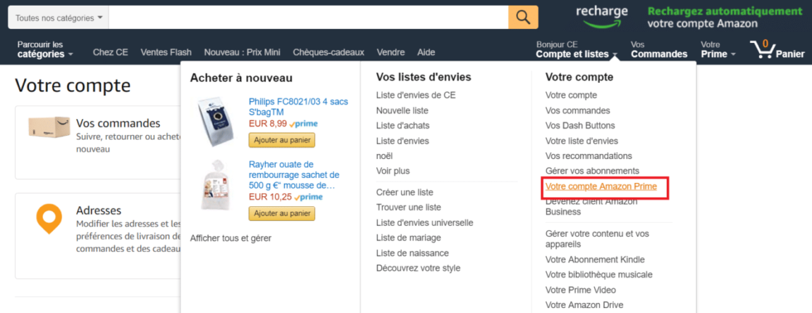 Puis-je partager mon compte Amazon Prime ?