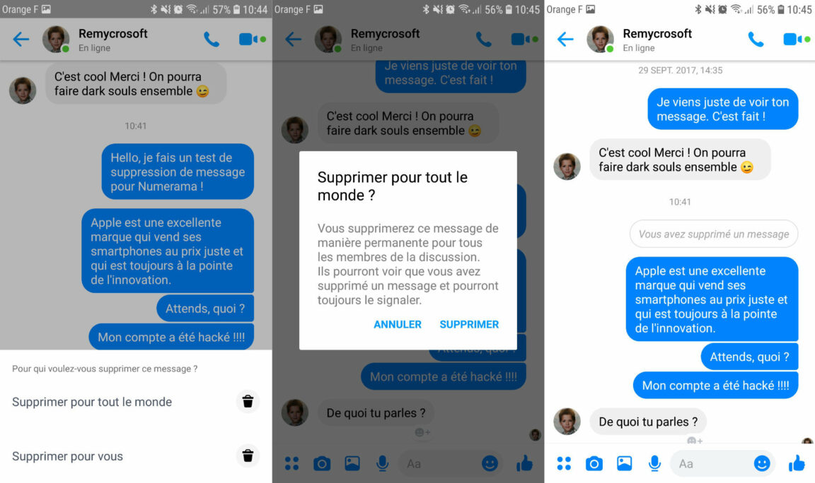 Quand on ignore les messages sur Messenger ?