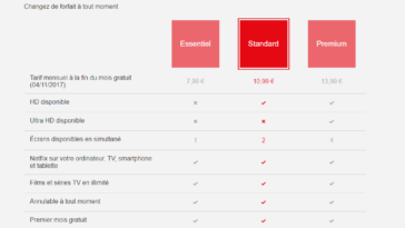Quel est le prix de Netflix ?