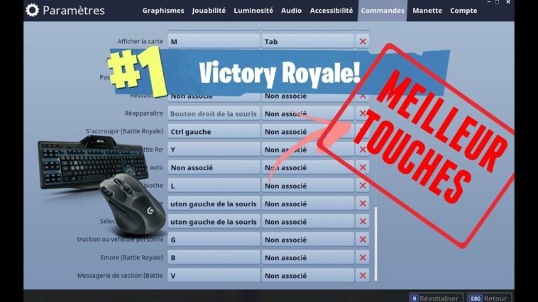 Quelle touche clavier pour Fortnite ?