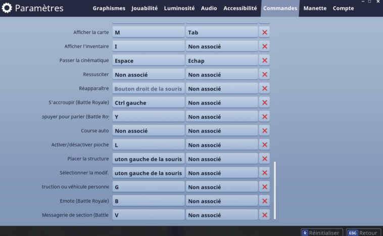 Quelles sont les meilleurs touches pour jouer à Fortnite ?