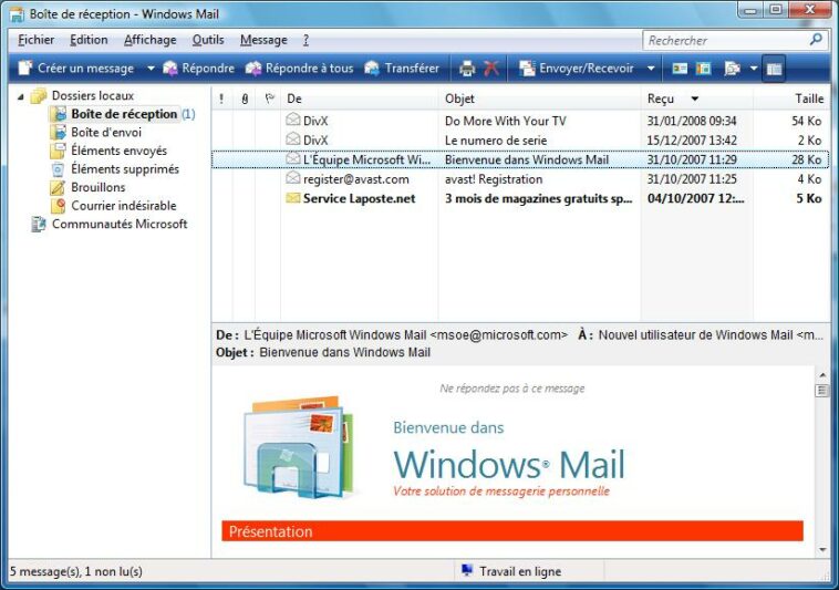 Qu'est ce qui remplace Windows Live Mail ?