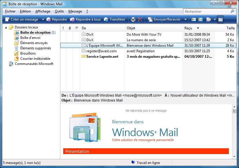 Qu'est ce qui remplace Windows Live Mail ?