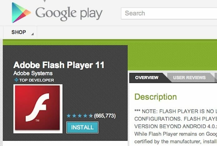 flash player last version for android