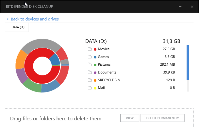 What does Bitdefender Disk Cleanup do?