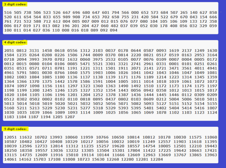 What is Samsung TV code?