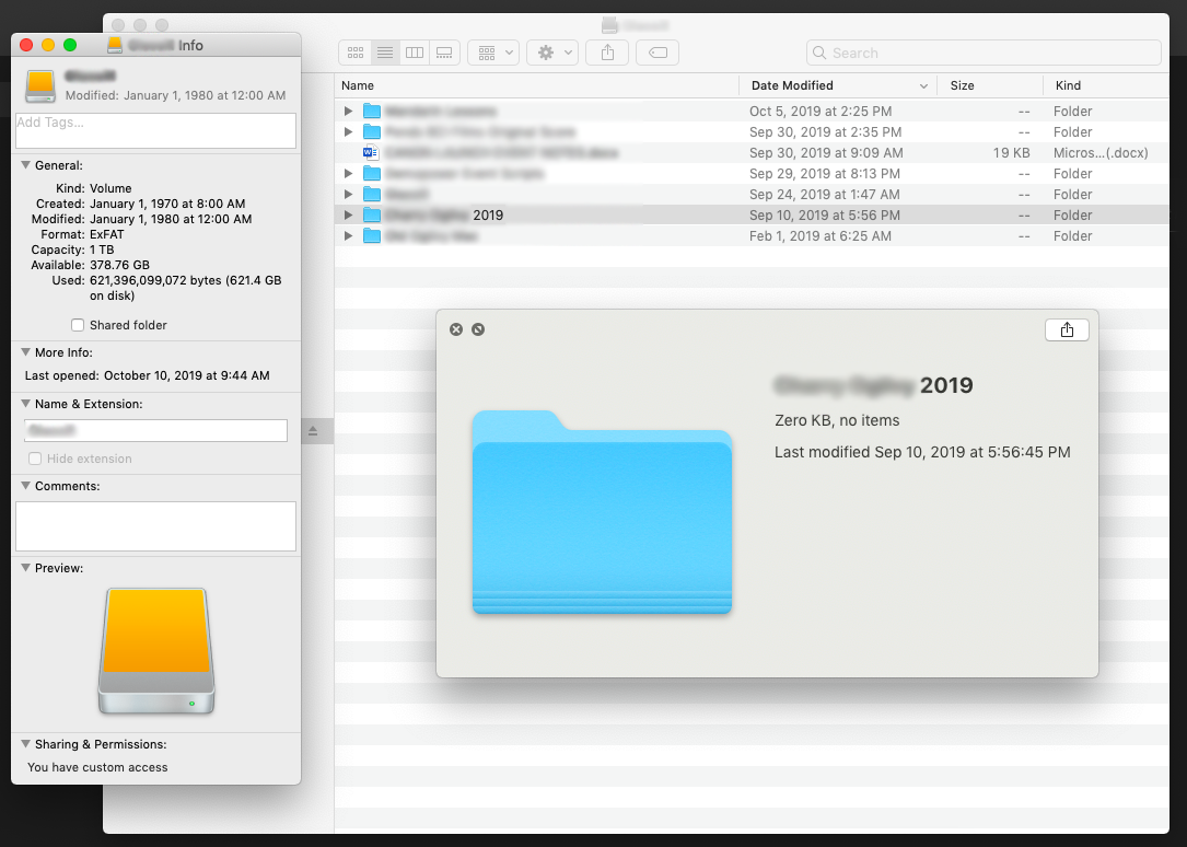 Why can't I transfer folders from Mac to external hard drive?