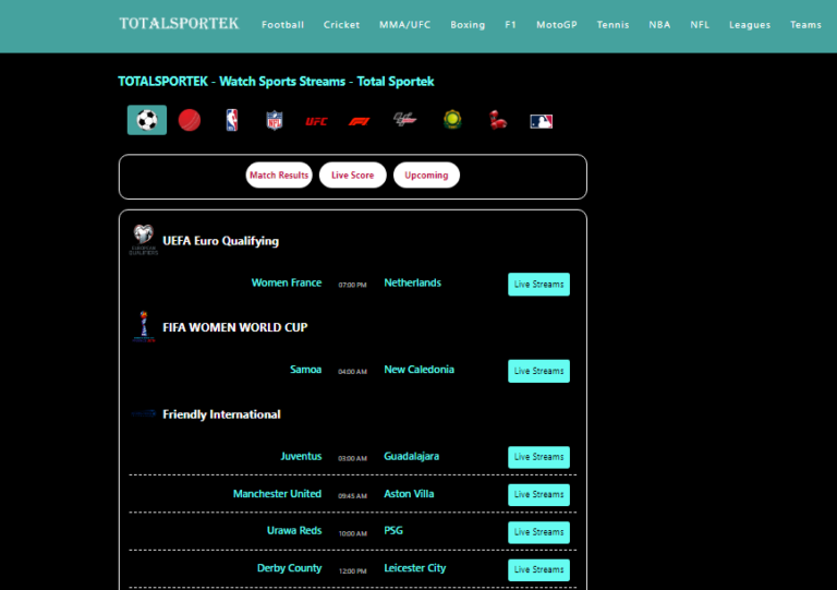 Totalsportek 8 Meilleurs Sites de Streaming Sport Gratuit sans compte